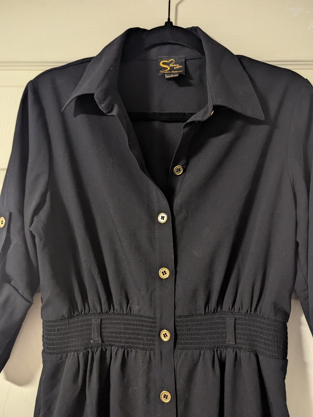 Serena Williams Signature Statement Career Shirt Dress Button Down Midi Collar